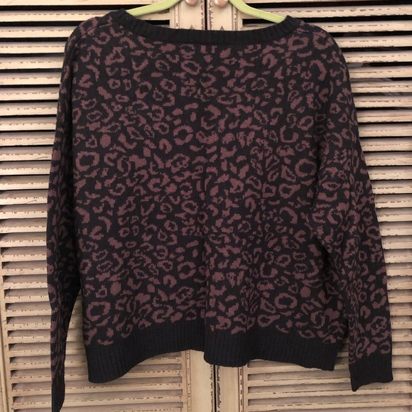 Free People Cheetah Sweater Top - Picture 4 of 7